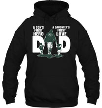 Load image into Gallery viewer, New York Jets Dad son's first hero daughter's first love shirt