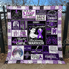 Load image into Gallery viewer, cystic fibrosis picked the wrong warrior blanket