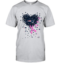 Load image into Gallery viewer, New England Patriots tiny heart love shaped br east cancer shirt