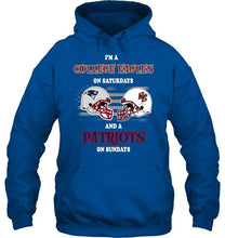 Load image into Gallery viewer, I'm Boston College Eagles on Saturdays and New England Patriots on Sundays shirt