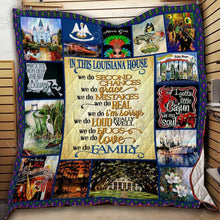 Load image into Gallery viewer, in this louisiana house we do family quilt blanket