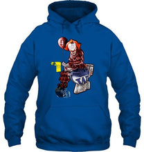 Load image into Gallery viewer, IT Stanford Cardinal in toilet halloween hoodie