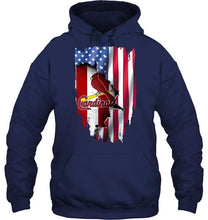 Load image into Gallery viewer, St Louis Cardinals flag ripped american flag shirt