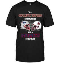 Load image into Gallery viewer, I'm Boston College Eagles on Saturdays and New England Patriots on Sundays shirt