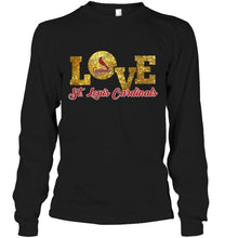 Load image into Gallery viewer, Love St Louis Cardinals glittering T Shirt