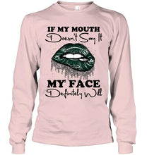 Load image into Gallery viewer, If my mouth doesn't say it my face definitely will New York Jets lips shirt