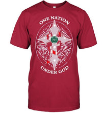 Load image into Gallery viewer, One nation under god New York Jets jesus cross T Shirt