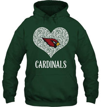 Load image into Gallery viewer, Arizona Cardinals heart floral pattern shirt