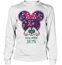 Load image into Gallery viewer, New York Jets minnie br east cancer love shirt