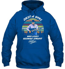 Load image into Gallery viewer, Just a girl who love george strait signed retro shirt