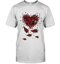 Load image into Gallery viewer, Arizona Cardinals tiny hearts shape shirt