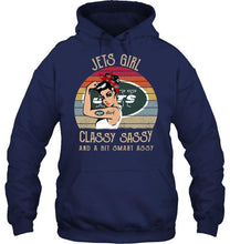 Load image into Gallery viewer, New York Jets girl classy sasy and a bit smart asy retro shirt