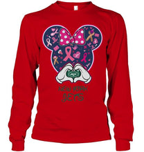 Load image into Gallery viewer, New York Jets minnie br east cancer love shirt