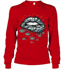 Load image into Gallery viewer, New York Jets heart glitter pattern lips shirt