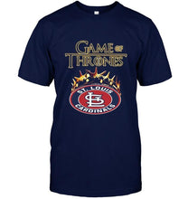 Load image into Gallery viewer, St Louis Cardinals game of thrones crown shirt