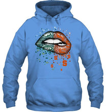 Load image into Gallery viewer, New York Jets and Syracuse Orange glitter pattern sexy lips t shirt