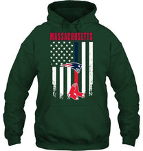 Load image into Gallery viewer, Massachusetts New England Patriots Boston Red Soxamerican flag shirt