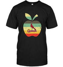 Load image into Gallery viewer, St Louis Cardinals teacher apple retro shirt