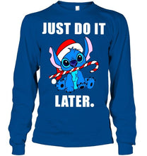 Load image into Gallery viewer, Just do it later christmas stitch t shirt