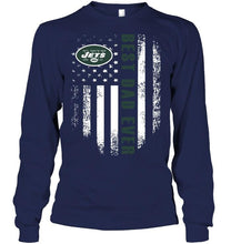 Load image into Gallery viewer, Best New York Jets dad ever american flag shirt