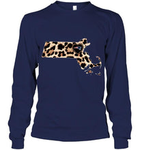 Load image into Gallery viewer, New England Patriots Leopard State Map love shirt