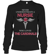 Load image into Gallery viewer, Never underestimate a nurse who loves the Cardinals Arizona Cardinals fan shirt