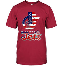 Load image into Gallery viewer, Winnipeg Jets Manitoba 4th July independence day american flag shirt