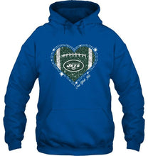Load image into Gallery viewer, New York Jets heart glitter pattern fan simpson shirt