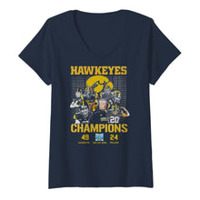 Load image into Gallery viewer, Hawkeyes Champions Holiday Bowl Hawkeyes 49 Trojans 24 shirt by Moteefes store Women's V-Neck T-Shirt