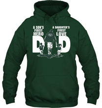Load image into Gallery viewer, New York Jets Dad son's first hero daughter's first love shirt
