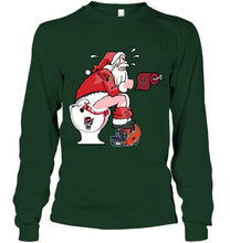 Load image into Gallery viewer, Santa Louisville Cardinals in bathroom shirt