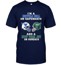 Load image into Gallery viewer, I'm Buffalo Bull on saturdays and New York Jet on sundays shirt