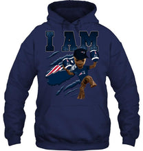 Load image into Gallery viewer, I am groot loves New England Patriots fan t shirt