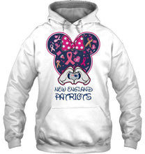Load image into Gallery viewer, New England Patriots minnie br east cancer love shirt