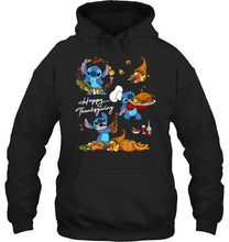 Load image into Gallery viewer, happy thanksgiving stitch lover t shirt
