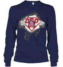 Load image into Gallery viewer, St. Louis Cardinals dad superman shirt