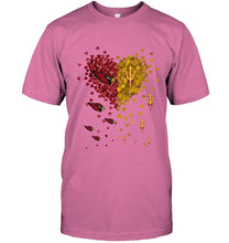 Load image into Gallery viewer, Arizona Cardinals Patriots and Arizona State Sun Devils tiny hearts shaped fan shirt