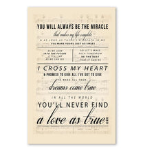 Load image into Gallery viewer, George Strait I Cross My Heart lyric