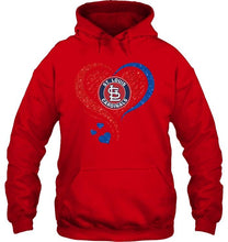 Load image into Gallery viewer, St Louis Cardinals heart glittering shirt