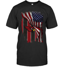 Load image into Gallery viewer, Arizona Cardinals american flag fan hoodie