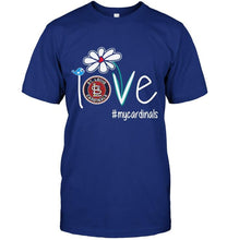 Load image into Gallery viewer, Love my Cardinals St Louis Cardinals daisy fan shirt