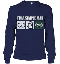 Load image into Gallery viewer, I'm simple man loves bobs beer New York Jets fan shirt