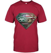 Load image into Gallery viewer, New York Jets and Army Black Knights superman american flag layer shirt