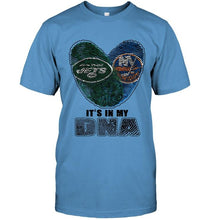 Load image into Gallery viewer, New York Jets and New York Islanders it's my dna love fingerprints shirt
