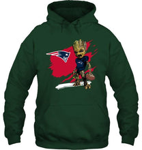 Load image into Gallery viewer, New England Patriots angry baby groot ripped shirt