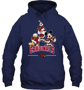 Arizona Cardinals mickey donald goofy fan shirt