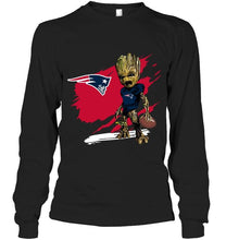 Load image into Gallery viewer, New England Patriots angry baby groot ripped shirt
